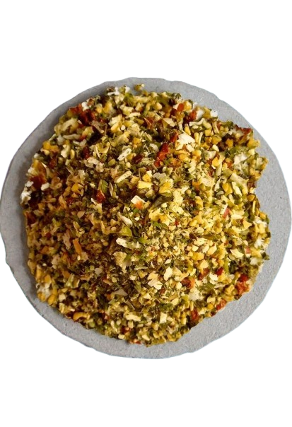 Chimichurri Defumado sem Pimenta Finkler: mistura aromática de ervas e especiarias com toque defumado, ideal para carnes, churrascos, frangos, legumes, marinadas e molhos, trazendo sabor marcante sem ardência.