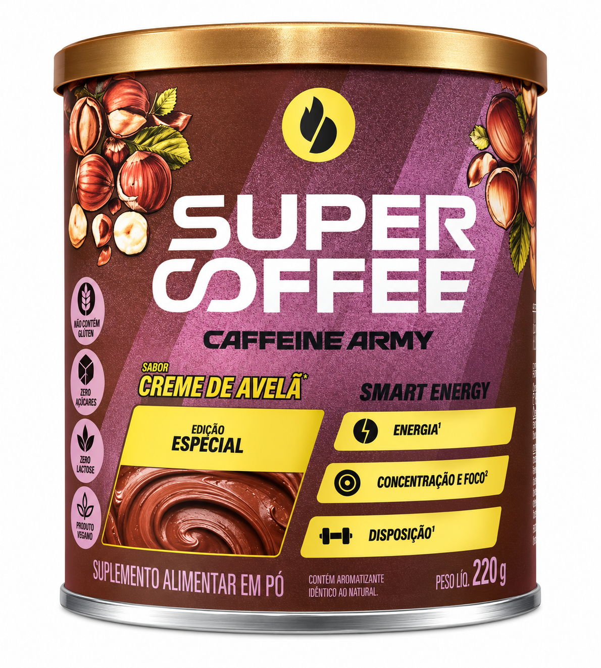 SuperCoffee Creme de Avelã 220g Caffeine Army