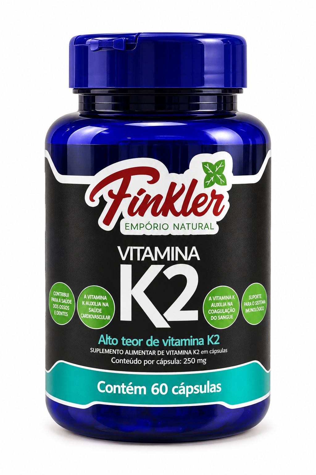 Proteção de dentro pra fora!  A Vitamina K2 é essencial para direcionar o cálcio para onde ele realmente importa: ossos e dentes, ajudando a manter sua saúde forte e equilibrada.  Auxilia na saúde óssea Contribui para o coração Alta absorção em cápsulas  