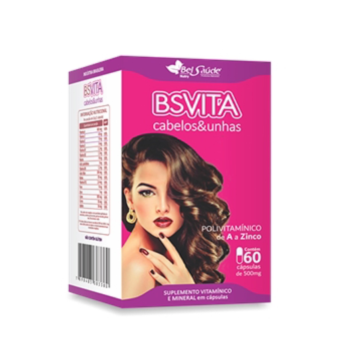 Bs vita cabelo e unha 60 cápsulas 500gr