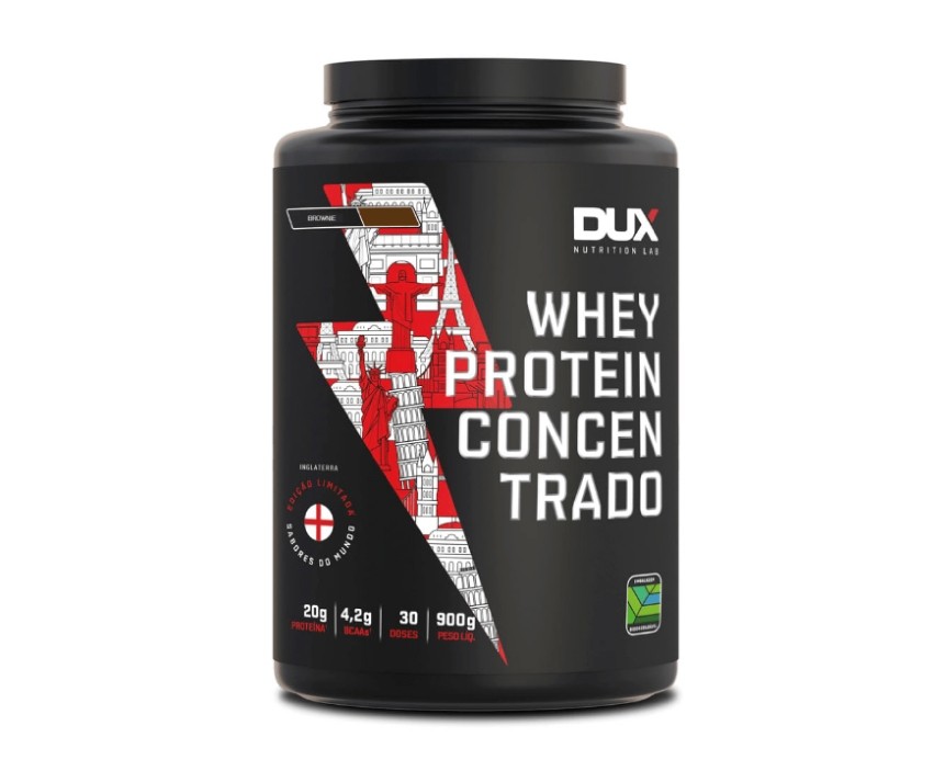 Dux whey concentrado 900gr brownie