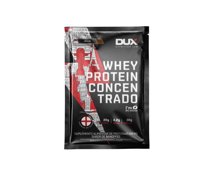 Dux whey concentrado sachê 28gr sabor brownie