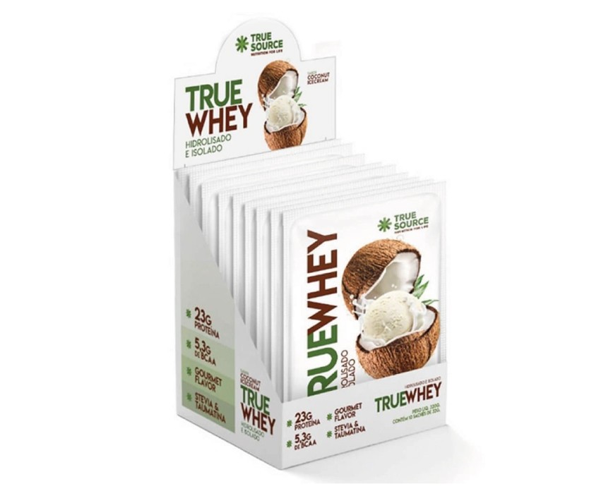 True whey hidrolisado e Isolado 32g sabor coconut icecream