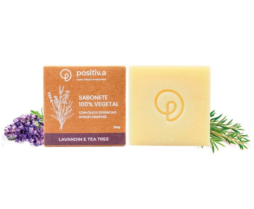 Sabonete vegetal 100gr de lavanda e melaleuca