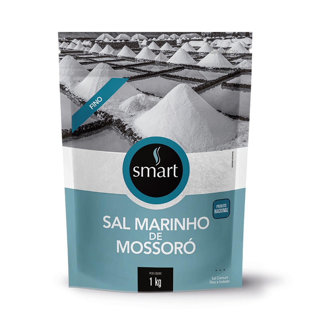 Sachê de sal marinho de mossoró fino 1kg