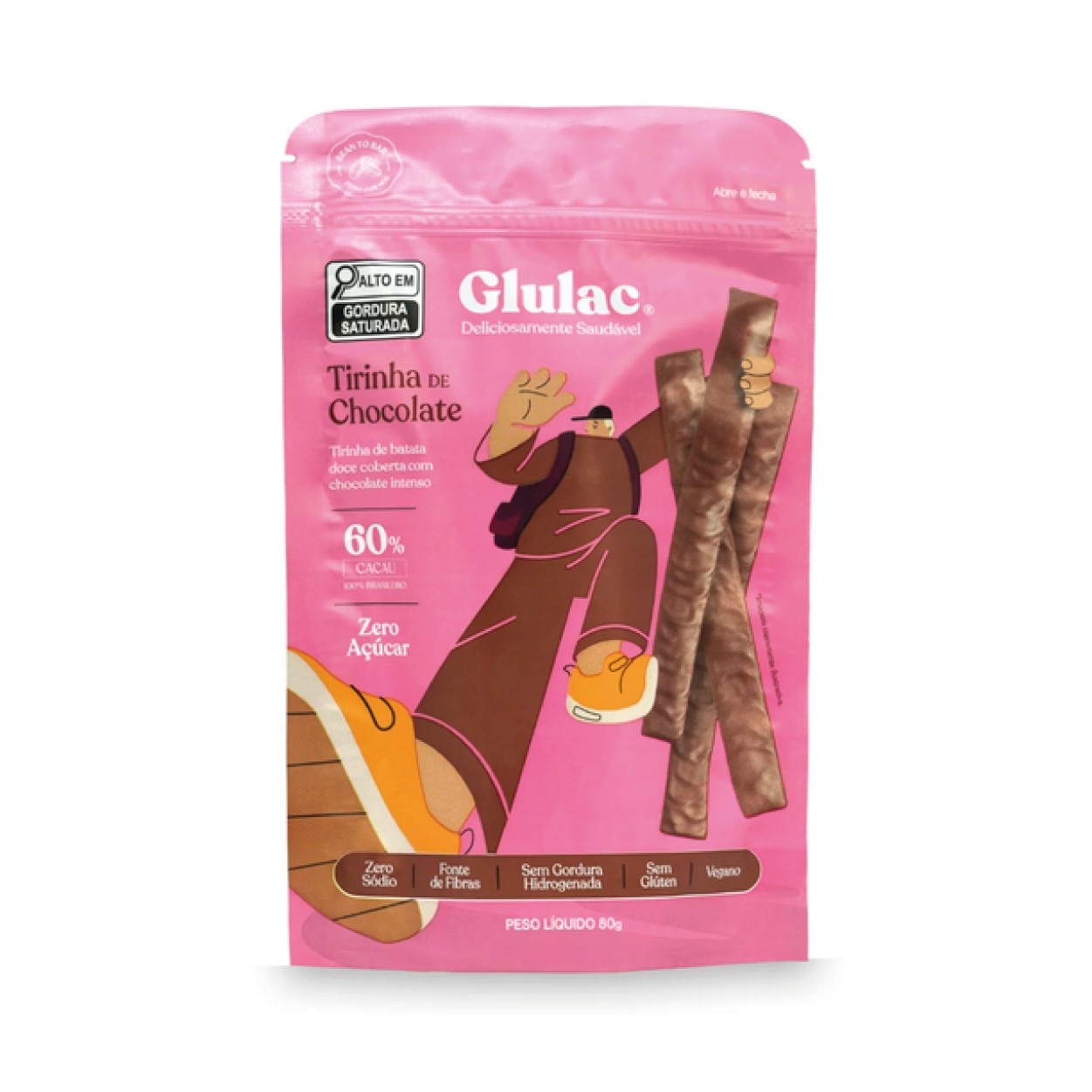 Tirinha de chocolate 60% cacau 80gr