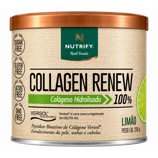 Collagen Renew Nutrify Colágeno Hidrolisado Verisol Sabor Limão 250g