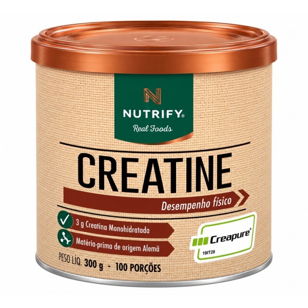 Creatina Monohidratada Nutrify Creapure 300g – 100 Porções