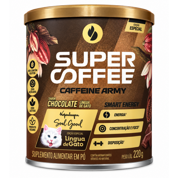 SuperCoffee Chocolate Língua de Gato  220g Caffeine Army