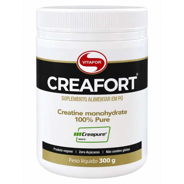 Creatina Creafort Vitafor Creapure 300g – 100% Pura, Vegana e Sem Glúten