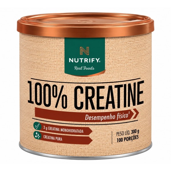 Creatina Monohidratada Nutrify 100% Pura 300g – 100 Porções