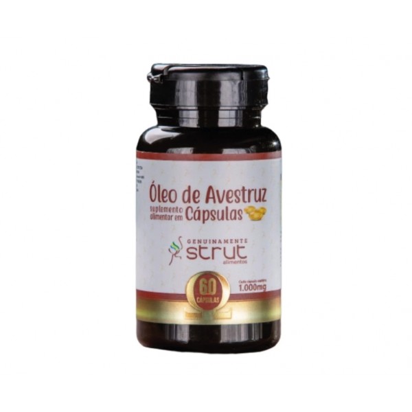 Óleo de avestruz strut 1000mg 60 cápsulas 