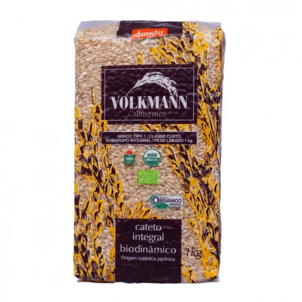 Arroz cateto integral orgânico biodinâmico Volkmann 1kg