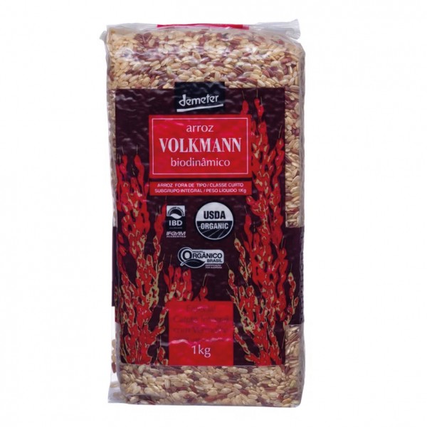 Arroz Orgânico Cateto Vermelho Biodinâmico Volkmann 1kg