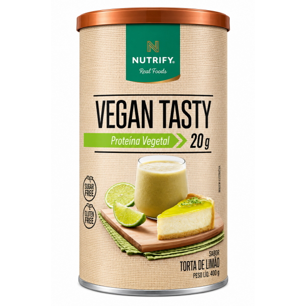 Vegan Tasty Nutrify Proteína Vegetal Sabor Torta de Limão 400g