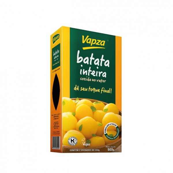 Batata inteira cozida no vapor 500gr