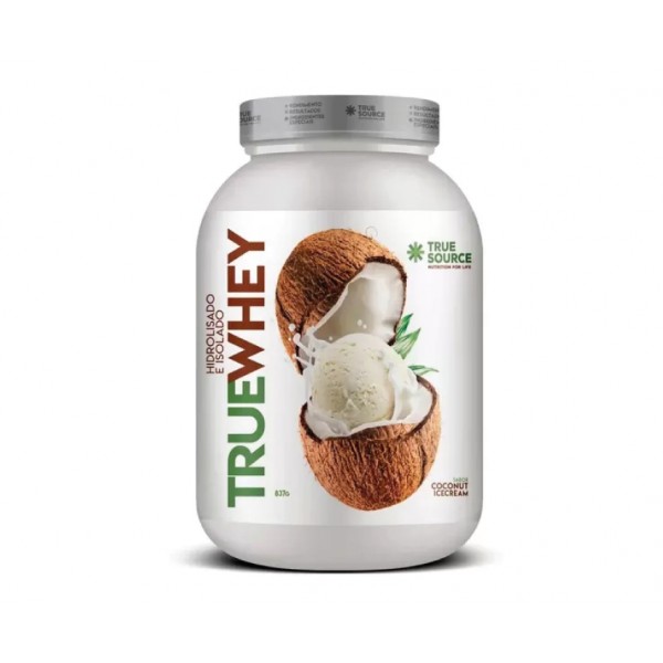  True whey hidrolisado e Isolado 837g sabor coconut icecream