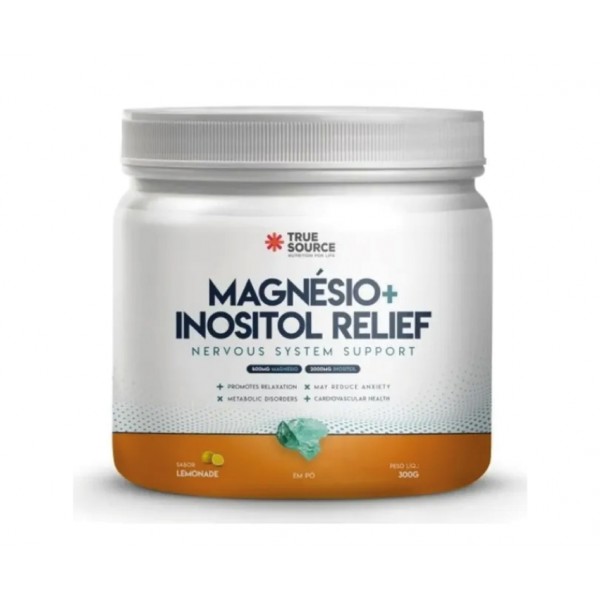 True Source magnésio + inositol 350gr relief 3.0 sabor limão