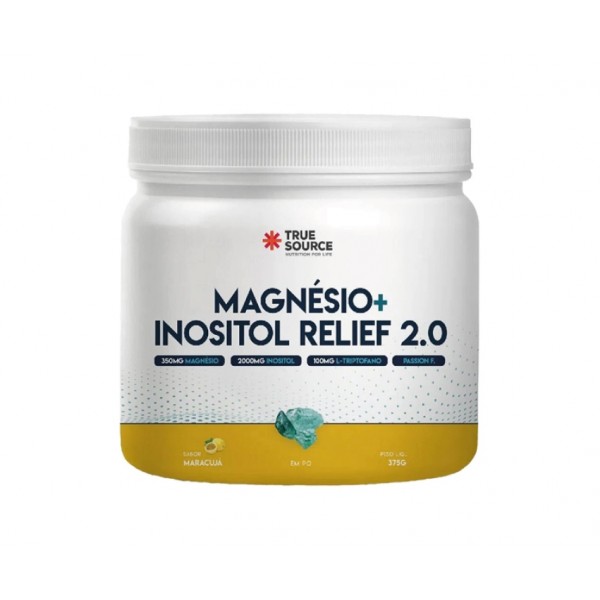 True Source magnésio + inositol 350gr relief 3.0 sabor maracujá