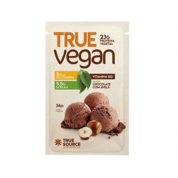 Proteina vegana true vegan 34gr sabor chocolate