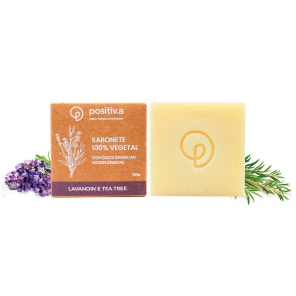 Sabonete vegetal 100gr de lavanda e melaleuca