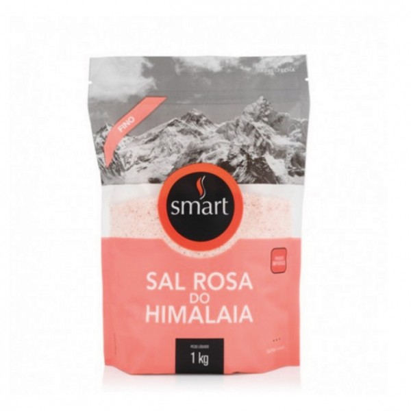 Sachê de sal rosa do himalaia fino 1kg