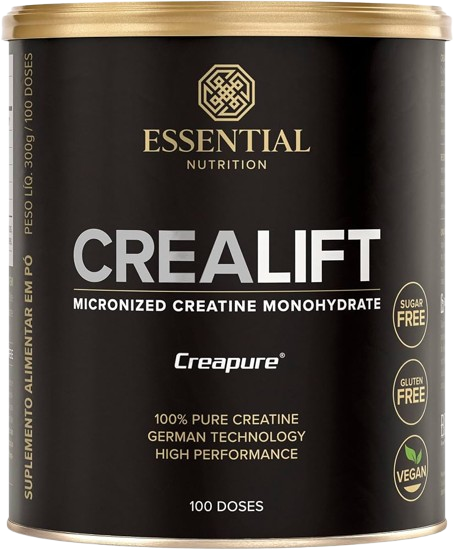 Creatina monohidratada micronizada Creapure®, 100% pura. Sem açúcar, sem glúten e vegana. 300 g – 100 doses.