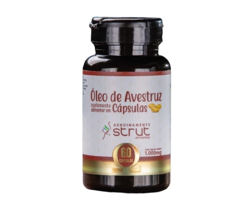 Óleo de avestruz strut 1000mg 60 cápsulas 