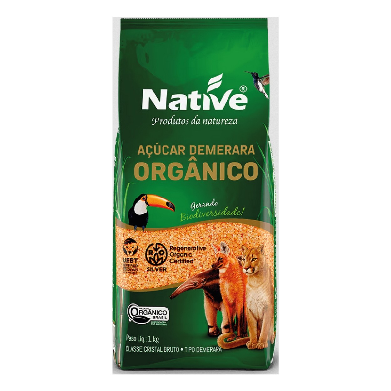 Açúcar orgânico demerara 1Kg