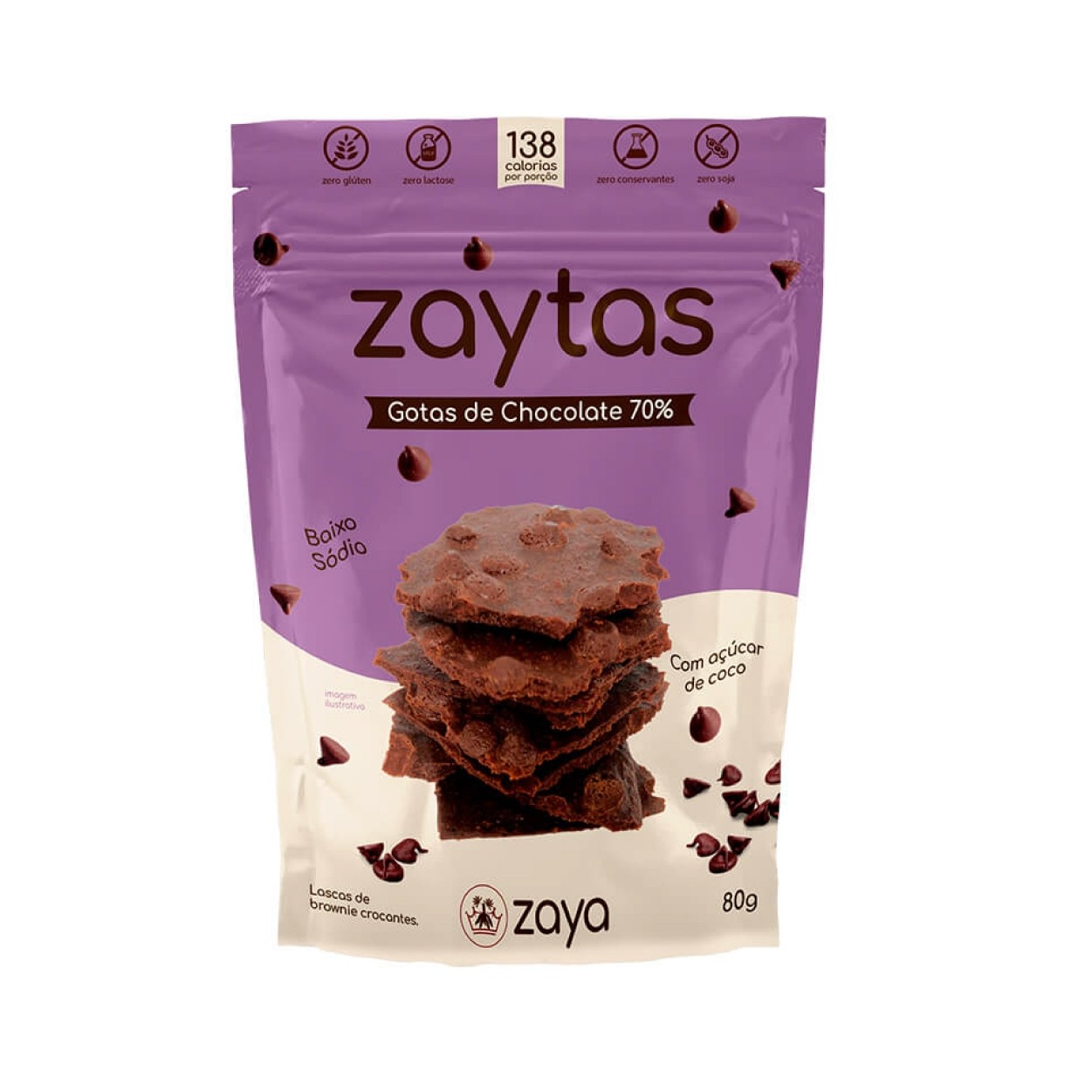 Zaytas gotas de chocolate 70% 80gr