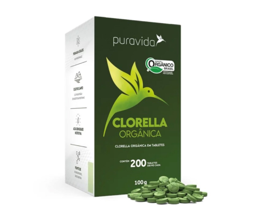 Clorella orgânica em tabletes TABS. de 500mg