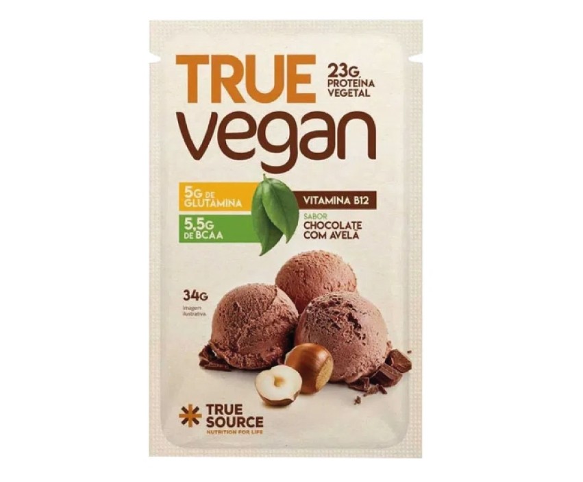 Proteina vegana true vegan 34gr sabor chocolate